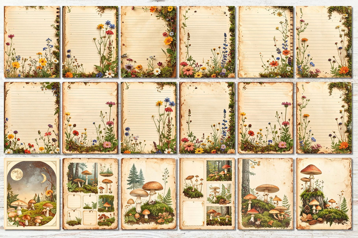 Vintage Botanical Junk Journal Pages, an Object Graphic by Anna Design Studio (Photo 5 of 5)