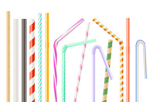 Realistic drinking straw. Plastic, a Food Illustration by Stock-Smart-Start