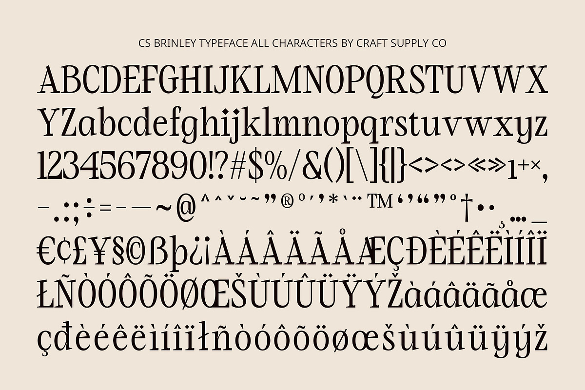 CS Brinley – Classic Font, a Serif Font by Craft Supply Co. (Photo 8 of 8)