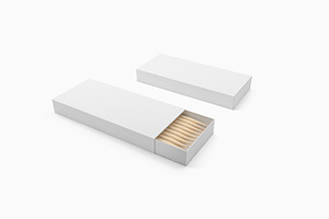 white toothpick box open and closed