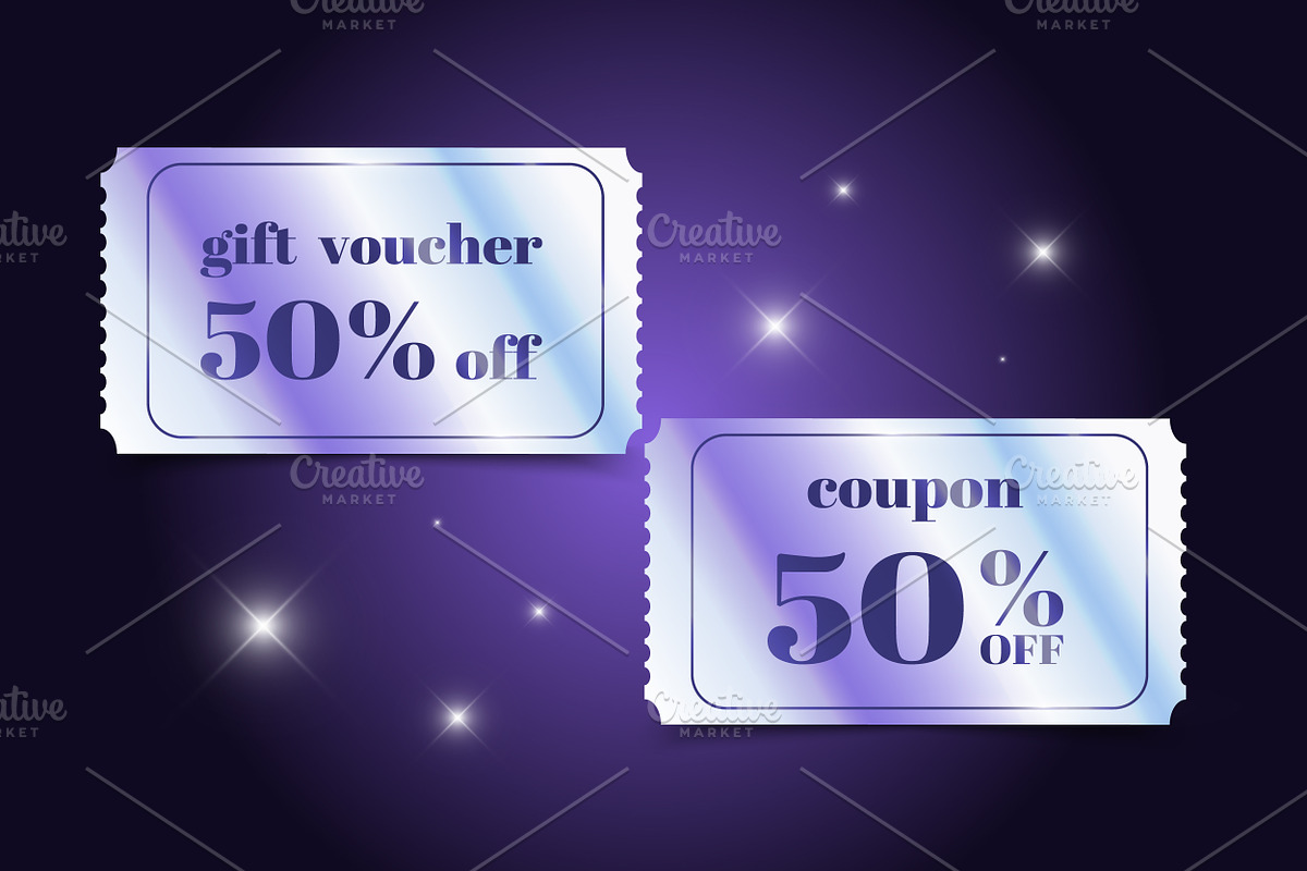 Holographic Discount Coupons, a Decorative Illustration by PsychocheArt (Photo 1 of 3)