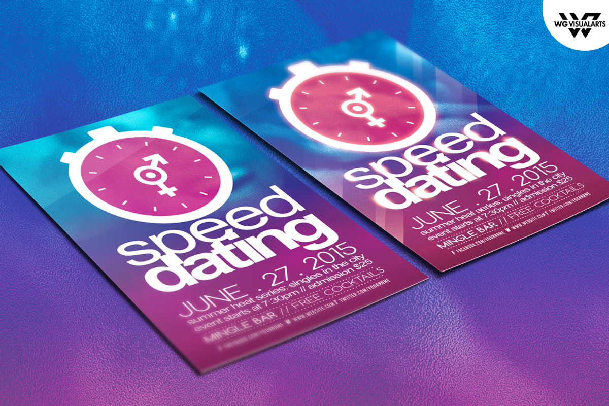 3in1 SPEED DATING Flyer Template, a Flyer Template by WG DESIGN