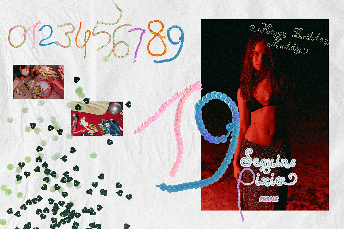 Sequins Pixie Collage Kit, an Object Graphic by Purple (Photo 7 of 14)