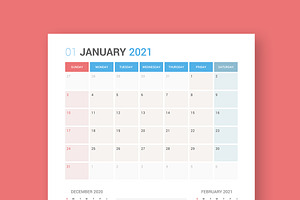 Calendar 2021 Planner Design