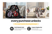 Sherpa Blanket Mockups (x14 PSD), an Apparel Mockup by Mockups Studio (Thumbnail 2 of 9)