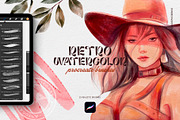 Watercolor Procreate Retro Brushes, a Brush Add-On by Spasibenko Art (Thumbnail 7 of 12)