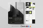 Annual Report Template, Canva Report, a Brochure Template by Niofix (Thumbnail 1 of 6)