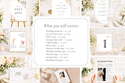 Floral Wedding Bundle for Canva, a Stationery Template by Matisse Studio (Thumbnail 3 of 9)