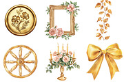 Golden Wedding Decor Clipart, an Illustration by Pixels.Craft (Thumbnail 2 of 7)