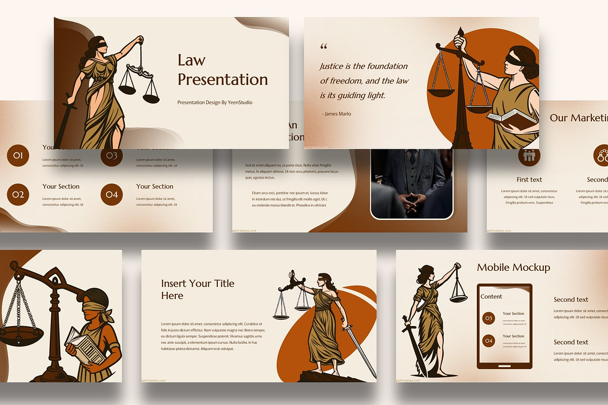 Law Presentation Template, a Presentation Template by BumbleGraph Studio (Photo 3 of 4)