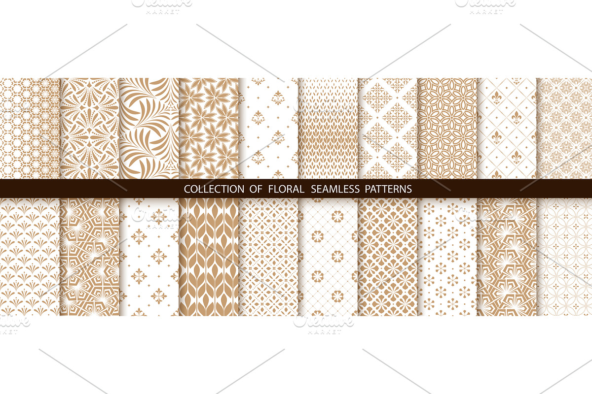 Geometric floral set of seamless, an Object Graphic by RODINA (Photo 1 of 3)
