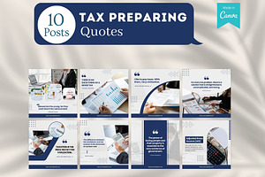 200 Tax Preparing Canva Templates