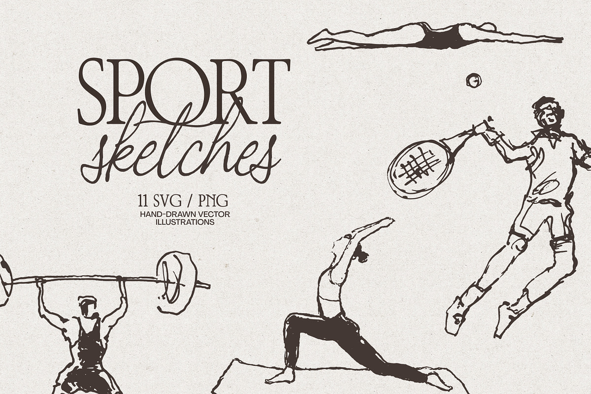 Sport Activity Sketch Illustrations, a Sport Illustration by TheMountBirdStudio (Photo 1 of 7)