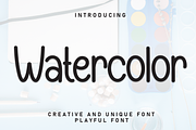 Watercolor | Script Font, a Script Font by Scratchones (Thumbnail 1 of 8)