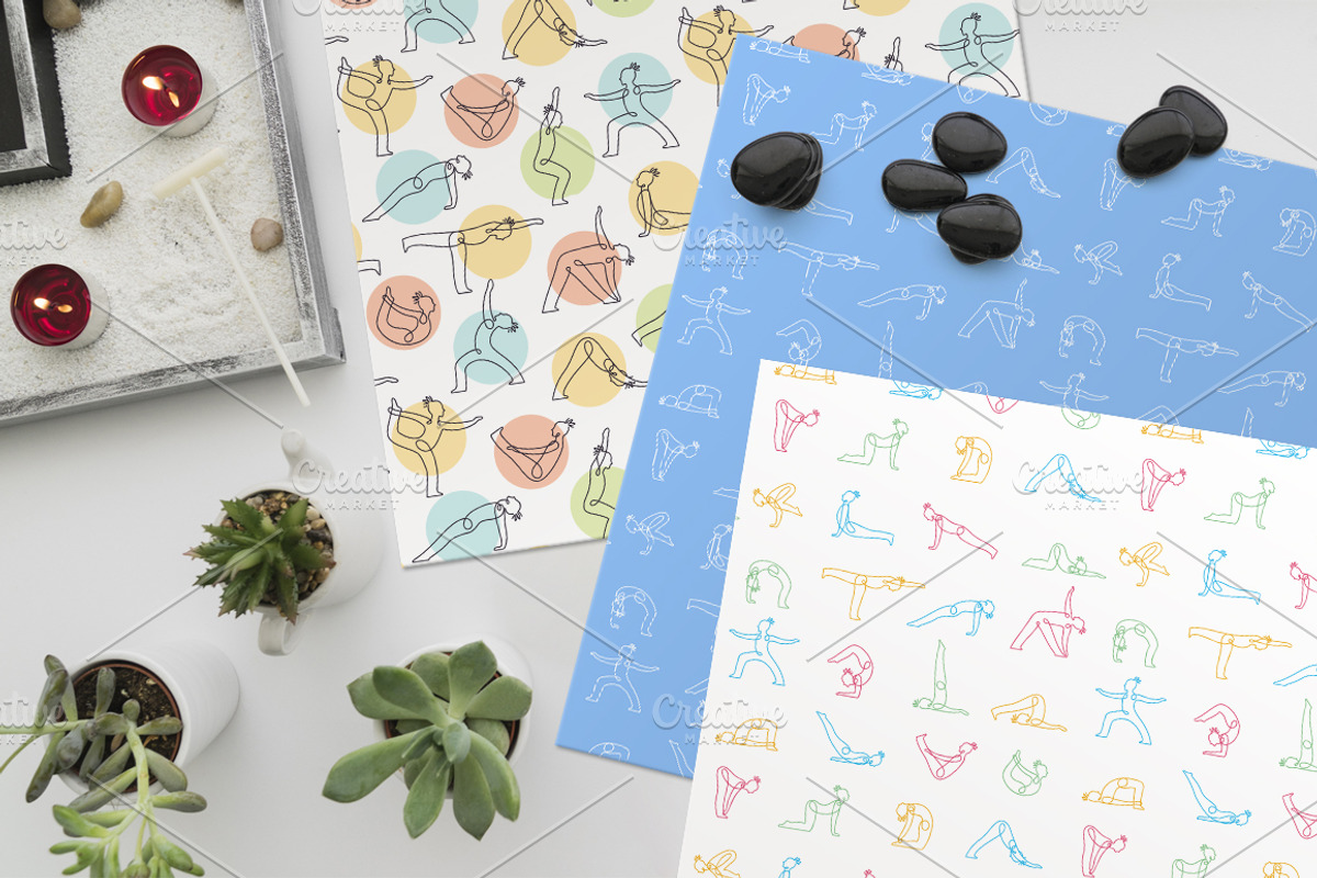 Yoga Poses Linear Hand Drawn Set, a Healthcare Illustration by tetiana.svirska (Photo 6 of 10)