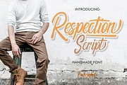 Respection Script, a Script Font by Fachranheit Studio (Thumbnail 1 of 9)