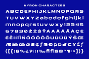 Kyron - Futuristic Modern Font, a Sans Serif Font by roomspace creative lab (Thumbnail 10 of 10)