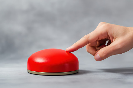 Emergency Red Button Pressed by Hand, a Technology Photo by Virgo Studio
