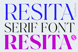 Resita, Elegant Serif Font