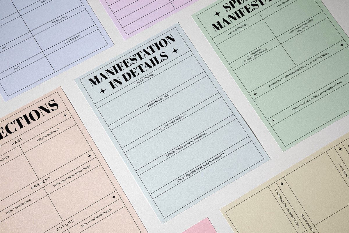 Gratitude & Manifestation Planners, a Stationery Template by Artflorara (Photo 8 of 8)