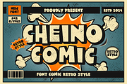 Cheino - Comic Retro Font, a Handwritten Font by MaikoHatta (Thumbnail 1 of 9)