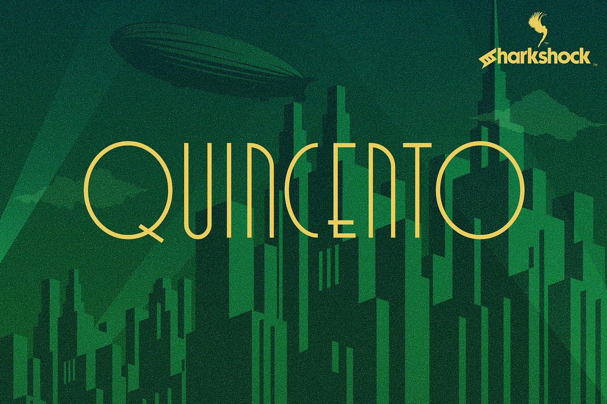 Quincento, a Sans Serif Font by Sharkshock (Photo 1 of 6)