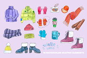Winter Vibes | Watercolour Pack, an Object Illustration by TMETA design (Thumbnail 2 of 9)