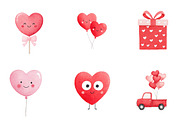 Cute Valentine Clipart, an Illustration by CreationArt (Thumbnail 2 of 7)