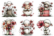 Whimsical Spring Lamb Clipart, an Illustration by Dream Creation (Thumbnail 3 of 7)