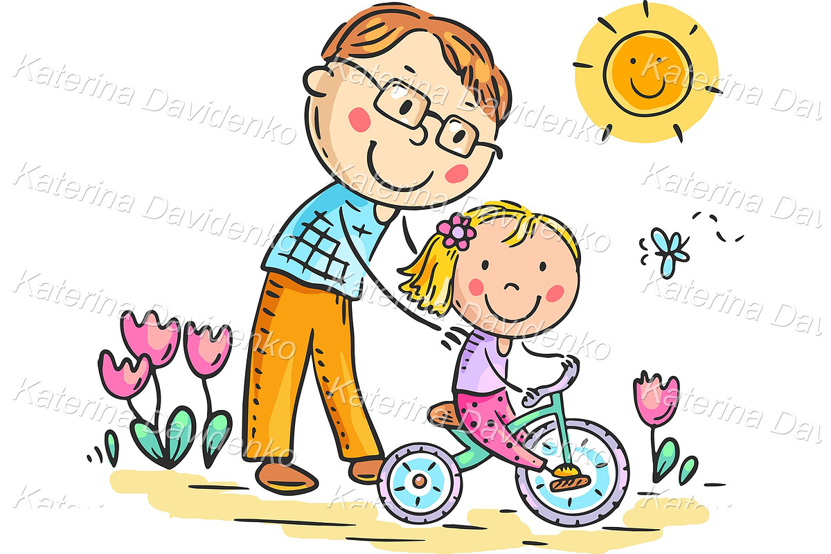 Cartoon family spends time together, a Person Illustration by Bubert Art (Photo 4 of 8)