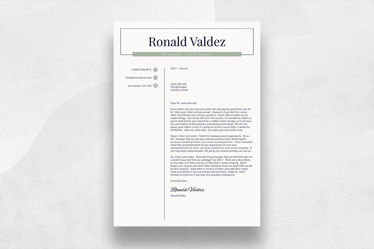 Modern Resume Template, a Resume Template by DesignDevisers (Photo 5 of 10)