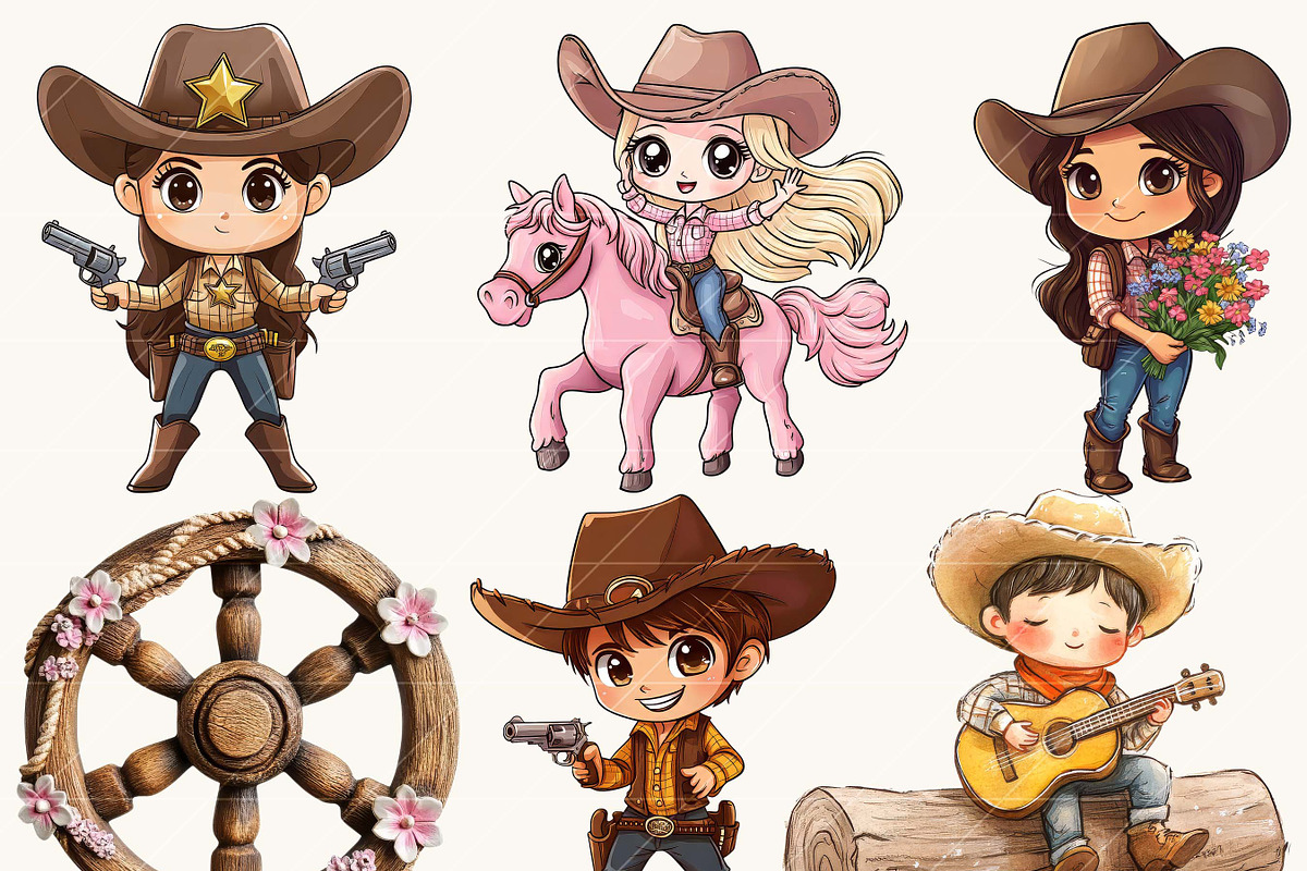 Retro Western Wild West Clipart, a Person Illustration by Design Scotch (Photo 5 of 8)