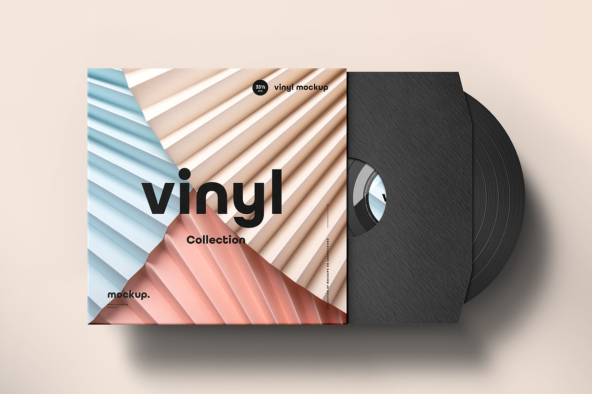 Vinyl Mock-up 5, a Merchandise Mockup by Yogurt86 (Photo 2 of 9)