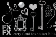 Silver Chrome Photoshop Layer Styles, a Layer Style Add-On by Posh Papers & Patterns (Thumbnail 3 of 10)