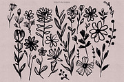 Inky Flowers Doodle Stamps Procreate, a Brush Add-On by Dervik Art Store (Thumbnail 5 of 8)