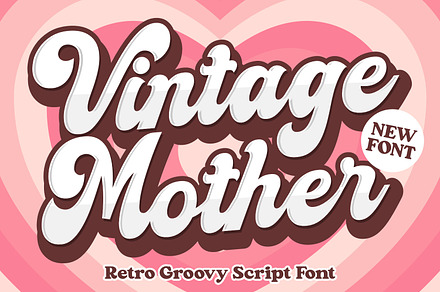 Vintage Mother - Retro Script Font, a Script Font by Keithzo
