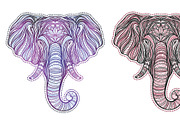 Vector elephant set, an Animal Illustration by IreneArt illustrations (Thumbnail 7 of 8)