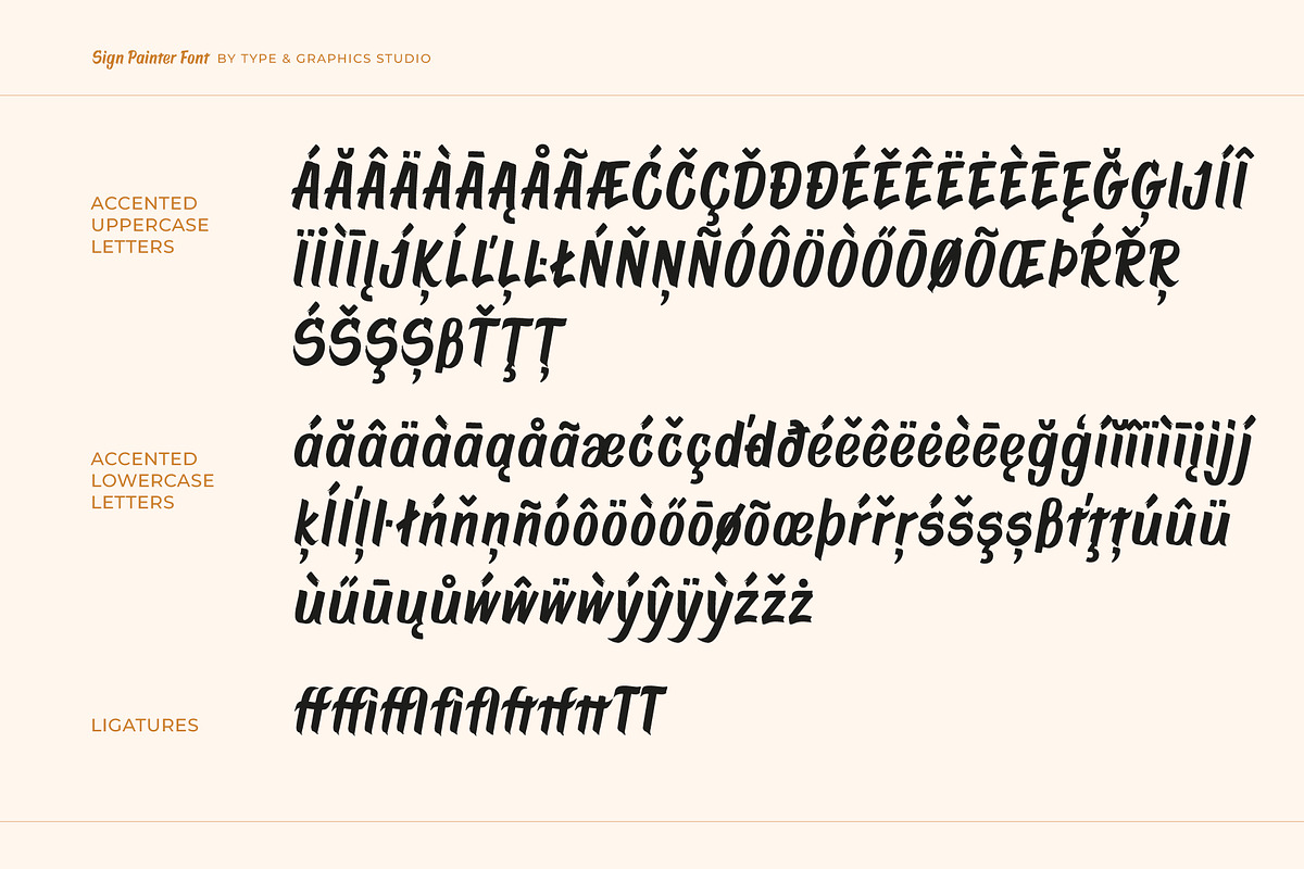 Sign Painter Handcrafted Display Font