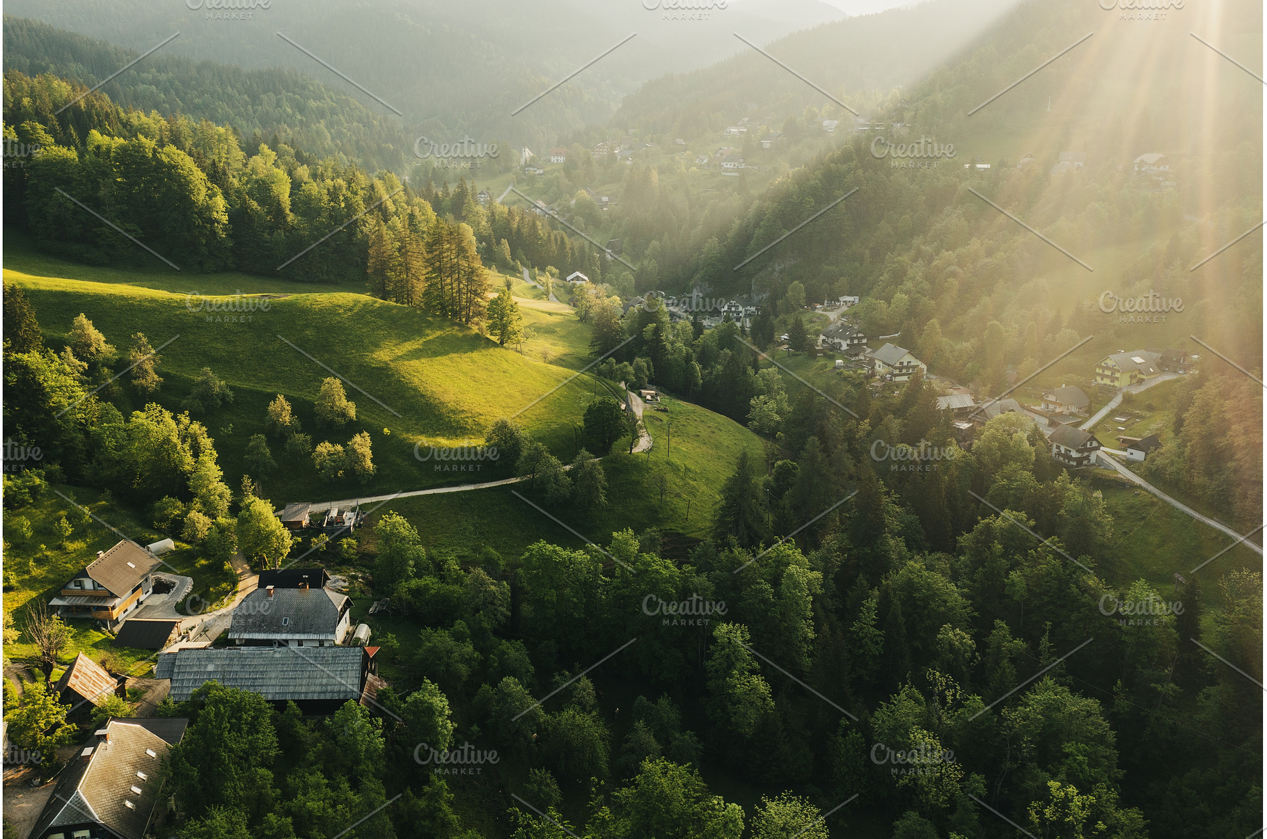 Calm idyllic village in Slovenian, a Nature Photo by Nature and travel