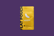 Zip Sachet Mockup. flat empty pouch, a Cups & Container Mockup by easymock (Thumbnail 7 of 8)
