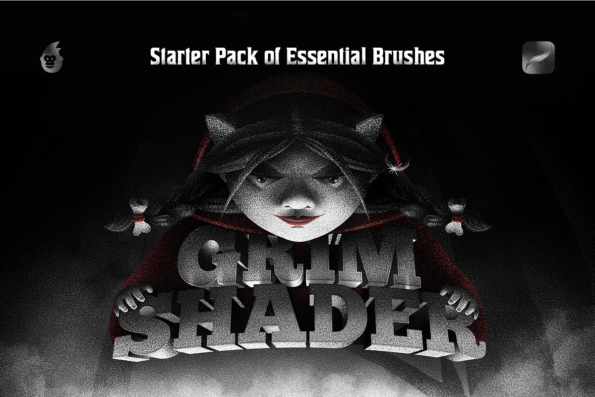 Grim Shader Procreate Brushes, a Brush Add-On by brushapes.com (Photo 1 of 11)