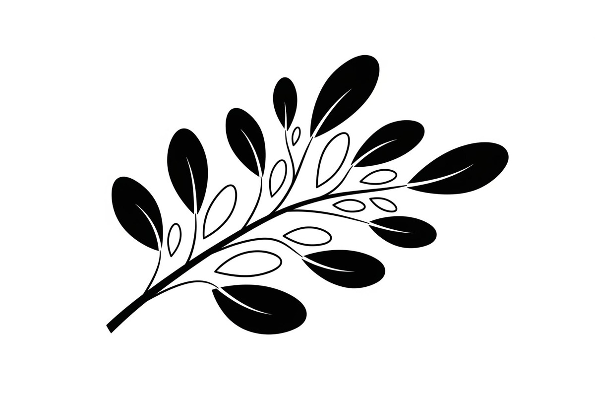 Botanical Leaf Silhouette Bundle, an Illustration by Creativeshirt (Photo 33 of 51)