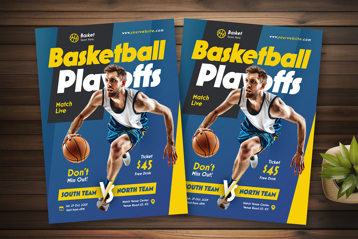 Basketball Playoffs Flyer Template, a Flyer Template by Boostock (Photo 3 of 6)