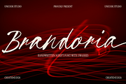 Brandoria – Handwritten Script Font, a Script Font by Unicode Studio (Thumbnail 1 of 10)