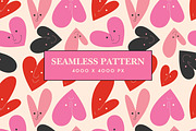 Funny hearts pattern, a Pattern Graphic by Art's and patterns (Thumbnail 1 of 2)