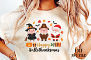 Happy Hallothanksmas Pigs PNG, an Illustration by DreamArtGraphic (Thumbnail 1 of 5)