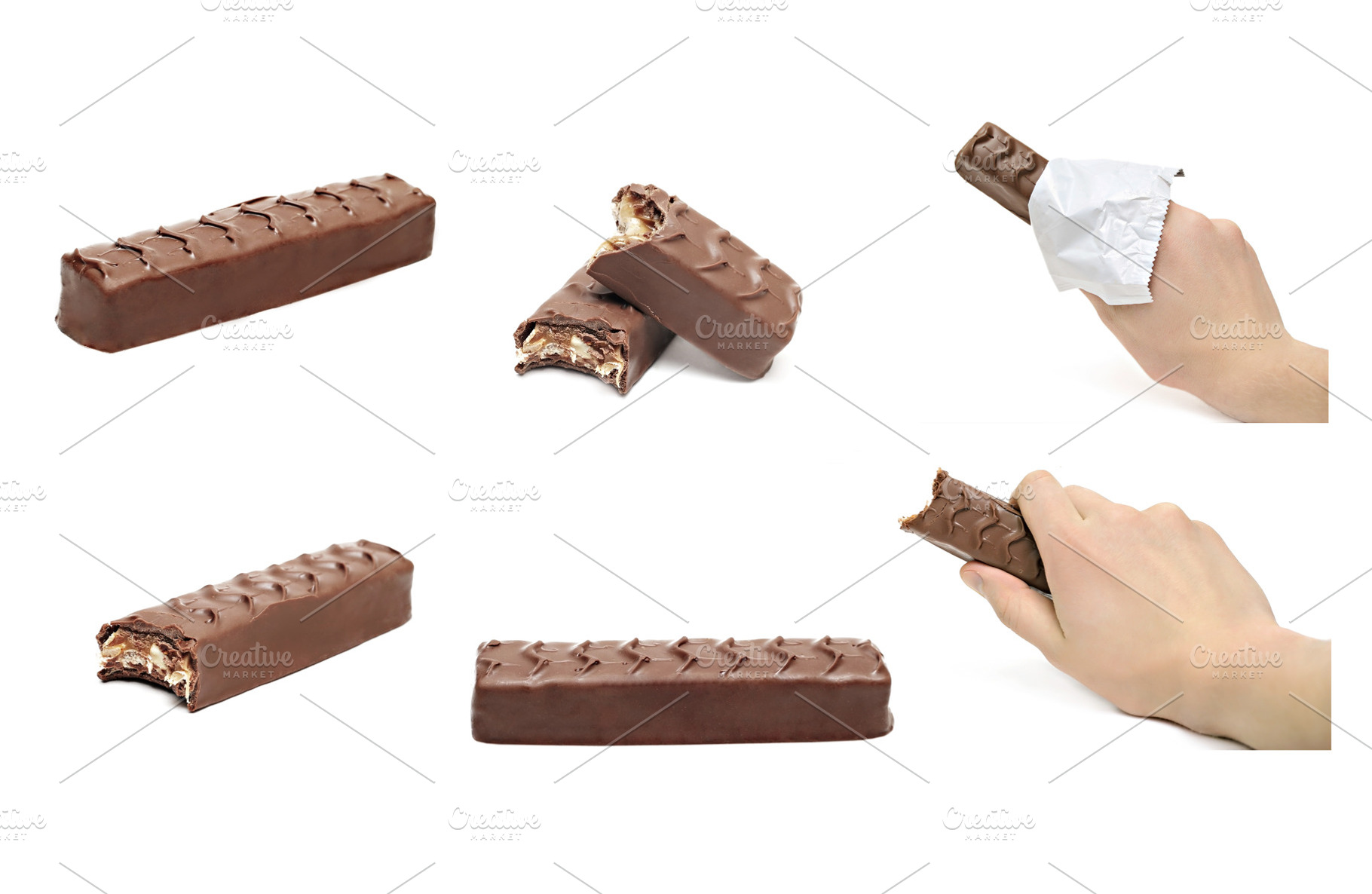 Chocolate bars isolated, a Photo by saiko3p