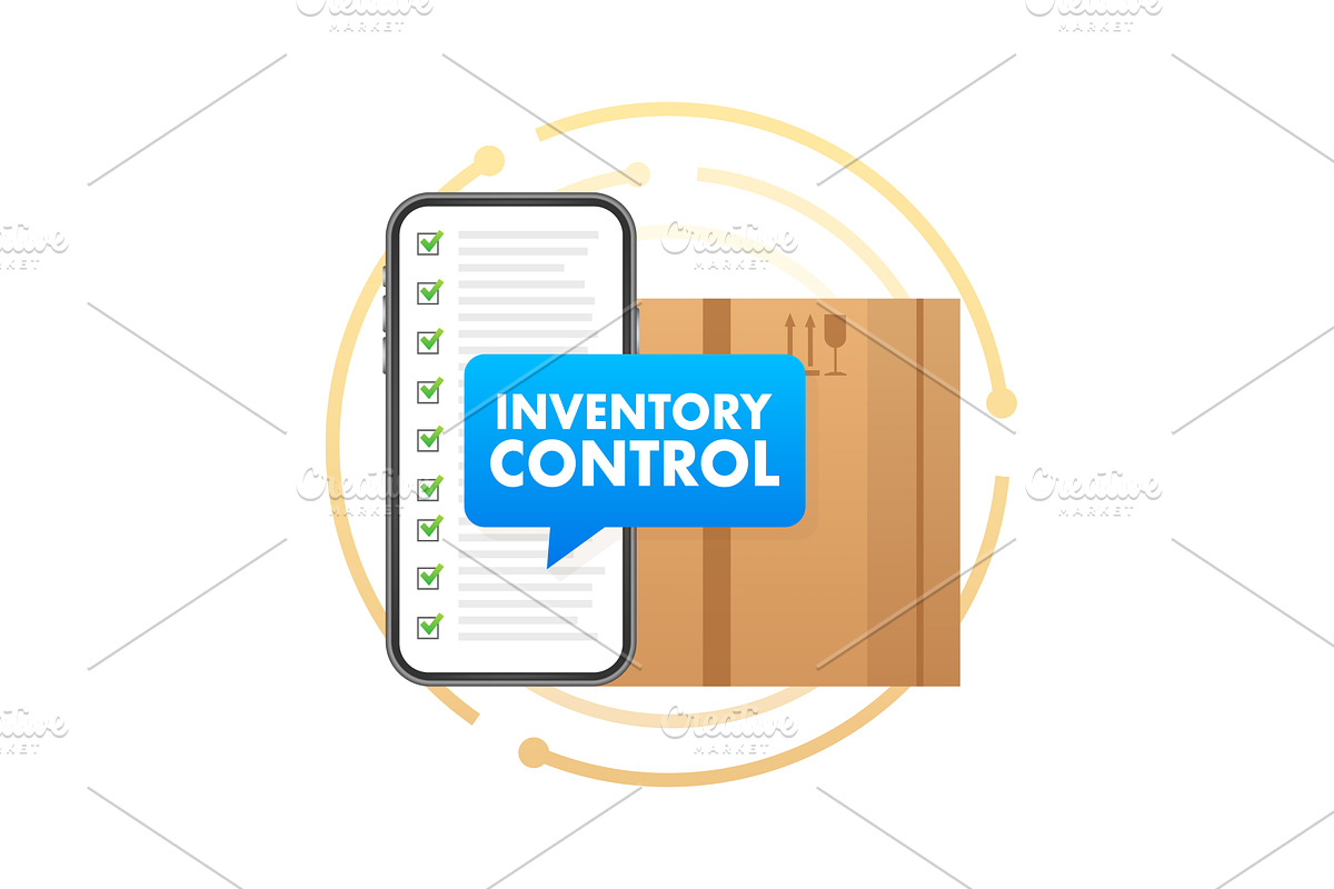 Smartphone with a box on the screen, a Technology Illustration by DG-Market