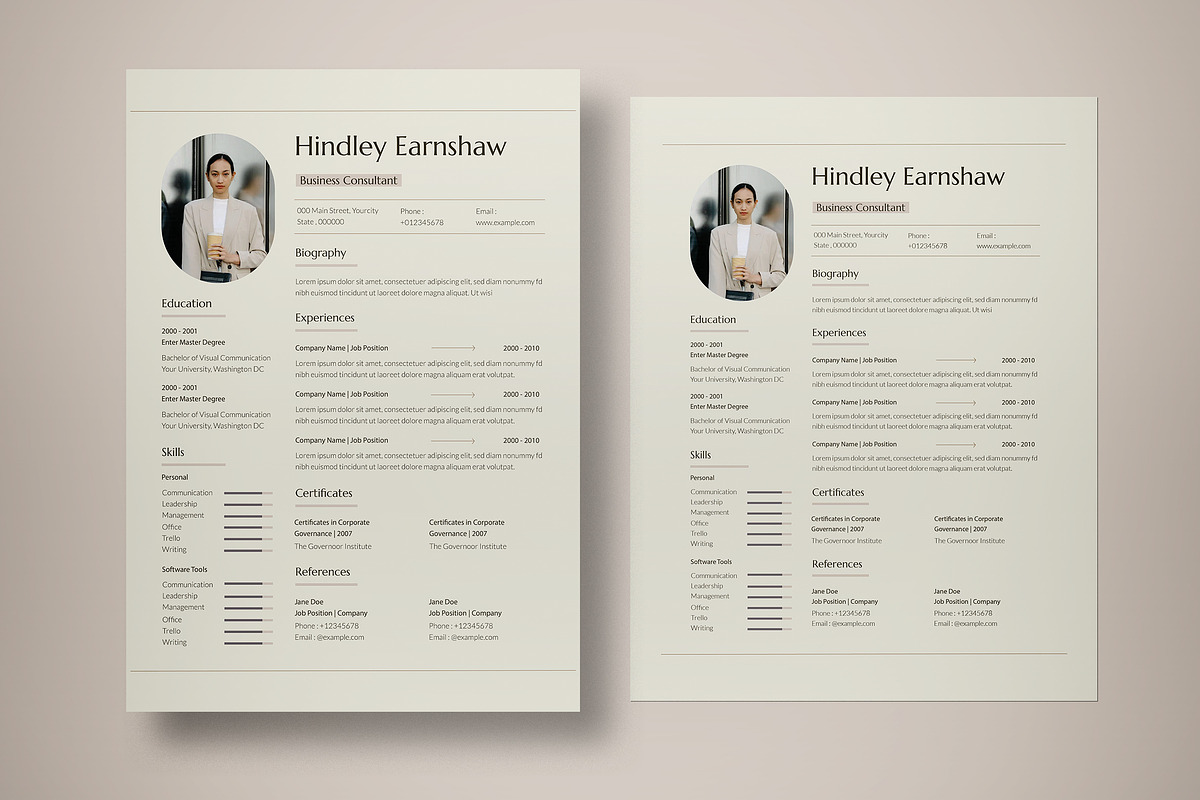 Simple Modern Resume, a Resume Template by graphicook (Photo 3 of 3)