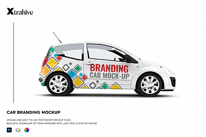 City Car Branding Mockup, an Advertising Mockup by Xtrahive